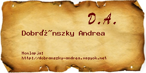 Dobránszky Andrea névjegykártya